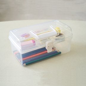 다용도 보관함 2단 직사각 중 구급함 정리함