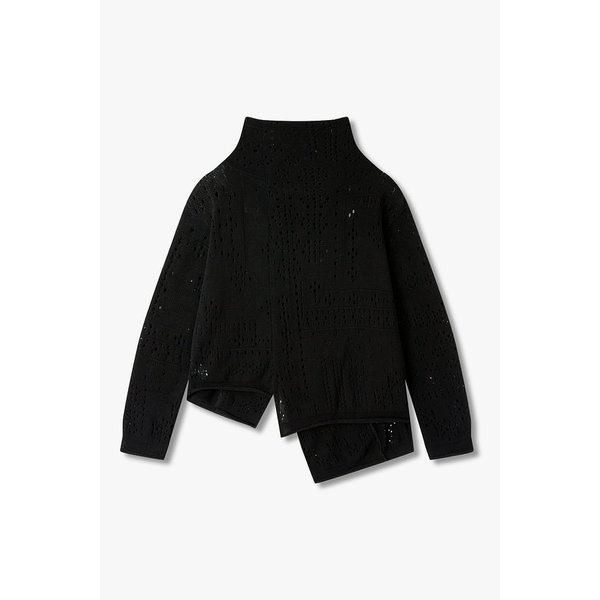 [Y`s]아일렛 디테일 버튼업 니트 탑 6616120103000