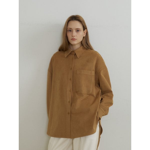 URBAN TIE Suede Shirt Jacket [Suede Camel]