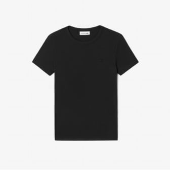 라코스테 (여성) 립조릭 슬림핏 티셔츠 TF553E-54G 031 (블랙)