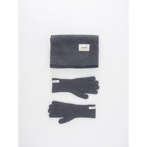 TRIKXI muffler gloves set_charcoal