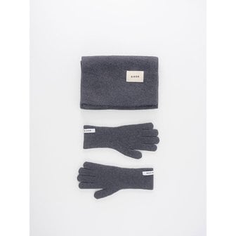 시오르 TRIKXI muffler gloves set_charcoal