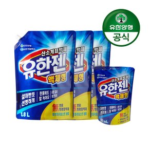 [유한양행]유한젠 액체형 산소계표백제 리필 1.8Lx3개+리필 800gx1개