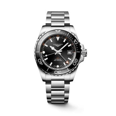 론진 하이드로 콘퀘스트 GMT 블랙 다이얼 41MM L3.790.4.56.6