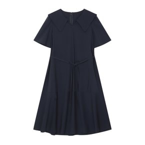빅카라 반팔 허리 끈 A라인 롱 원피스 U3F21WOP010