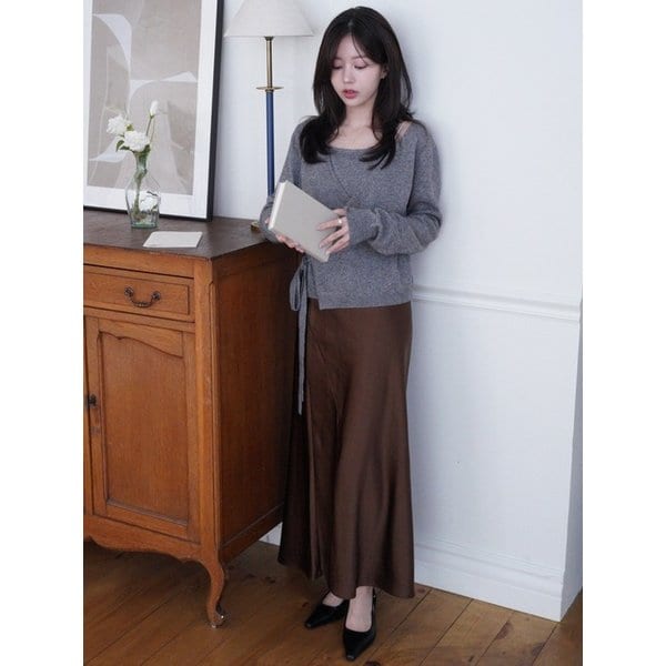 A-Line Glossy Skirt_3color