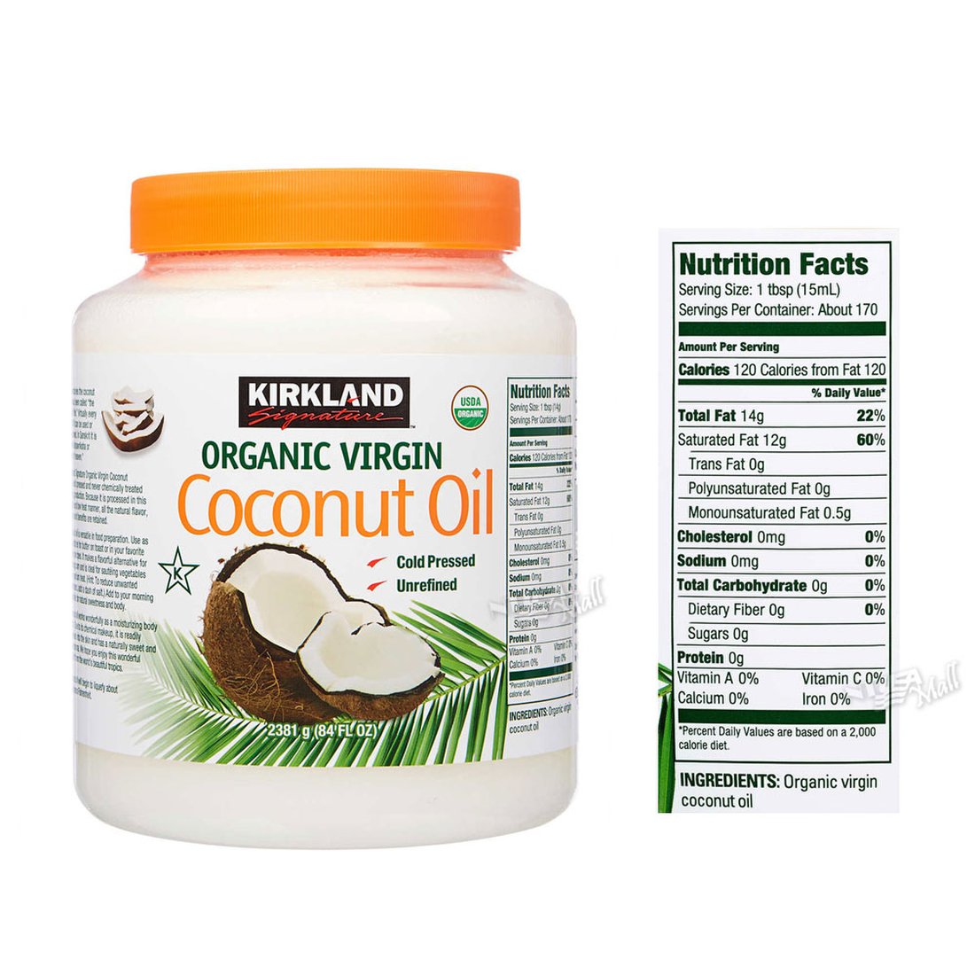 커클랜드 코코넛 오일 대용량 2.48L Kirkland Signature Organic Coconut Oil, 84 Fl. Oz.,  이마트몰, 당신과 가장 가까운 이마트