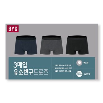 BYC 3매입 유소변구 남성 드로즈 팬티 MNO6004