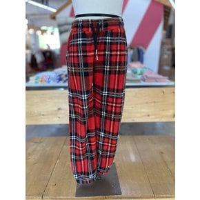 [여주점] (C)Fleece check trousers(2113010142)(Red)