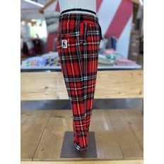 [여주점] (C)Fleece check trousers(2113010142)(Red)