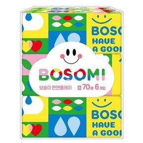 펀앤플레이 물티슈 70매 6입 캡형 깨끗한나라