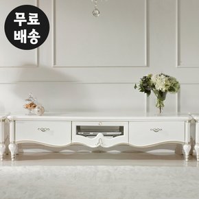 로에 엔틱 원목 거실장 티비다이 tv장 고급 테이블 수납장 선반 화이트(1800)