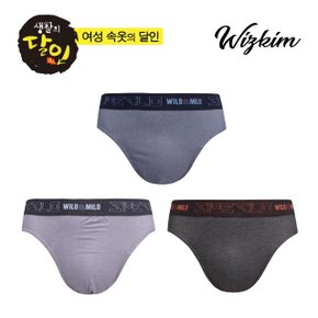 남자 삼각팬티 남성 브리프팬티 레이온팬티 삼각팬티세트 브리프3매입(소프트필569)