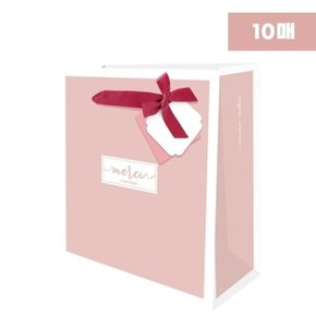 프롬앤투 리본 이중택 쇼핑백 핑크 FP25A-4 10매 (WD41D6A)