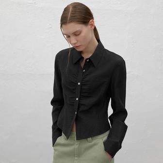 나인(Atelier Nain) 나인 WRINKLE SHIRRING SLIM SHIRT