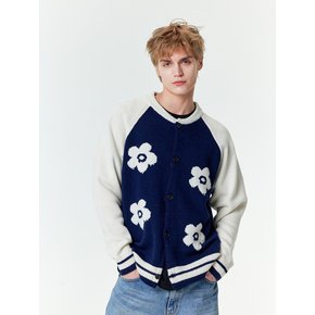 4 FLOWER CARDIGAN NAVY