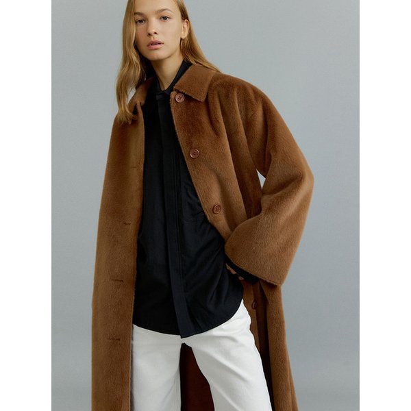 LUNGO single long coat [camel]