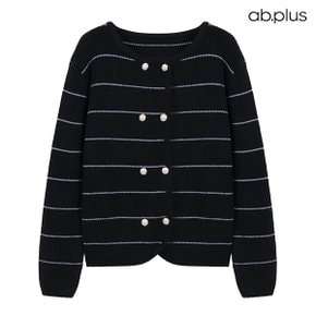 [ab.plus/신상] 더블버튼 스트라이프 니트 가디건 (LSZ4MY34A)