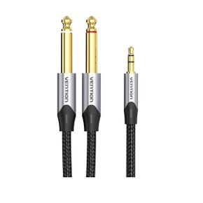 벤션 프리미엄 3.5mm to 6.5mm(x2) 오디오 케이블 1m