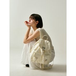 SYMBOL NYLON BACKPACK[IVORY]