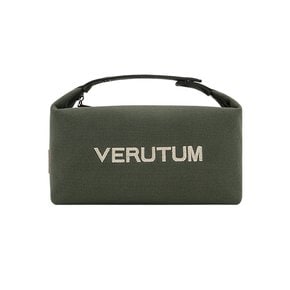 VGH4GB805U : VERUTUM 로고 카키 캔버스 파우치