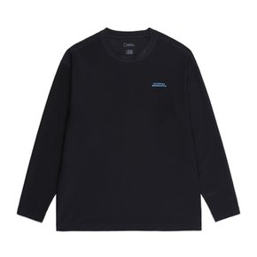 N252URG420 세미오버핏 그래픽 긴팔 워터 티셔츠 CARBON BLACK