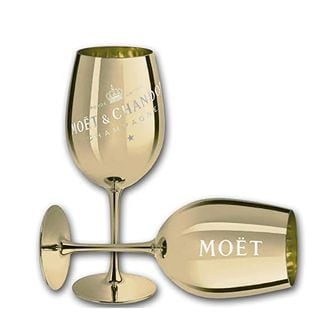  독일 모엣샹동 샴페인잔 와인잔 Moet Chandon Champagne Glasses Set of 2 Gold 1390154