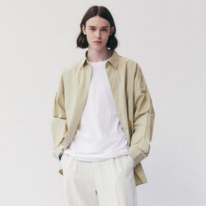 OVERFIT MINIMAL COLOR SHIRT_BEIGE