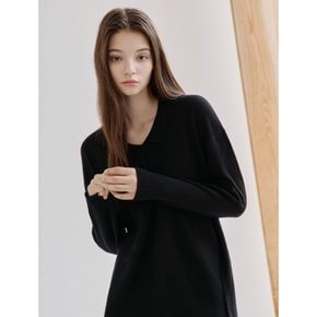 [정상가159,000원] UNeck Collar Pullover  Black (WE2X51C565)