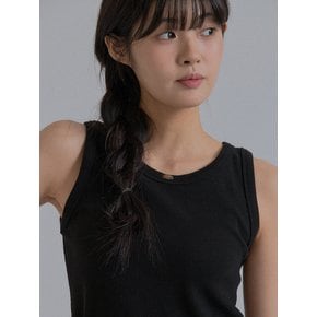 Essential Ribbed Tank Top_Black