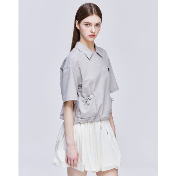 [파주점] [송지오우먼]지제로 팬서 오픈 카라 튜닉 라이트 그레이 WH3TP800LG