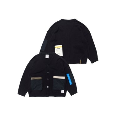 스티그마 ZIPPER OVERSIZED CARDIGAN BLACK