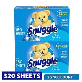 스너글 드라이 시트형 섬유유연제 블루스파클 320매 Snuggle Fabric Softener