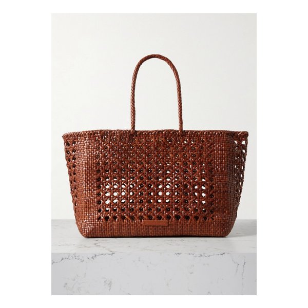 로플러 랜달 클라라 우븐 가죽 토트 브라운 46376663162925937