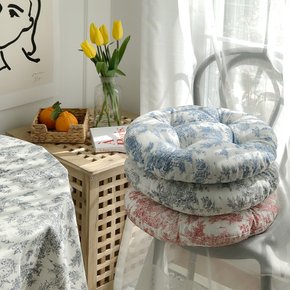 프렌치 원형 방석 식탁 의자 거실 인테리어 쿠션 방석