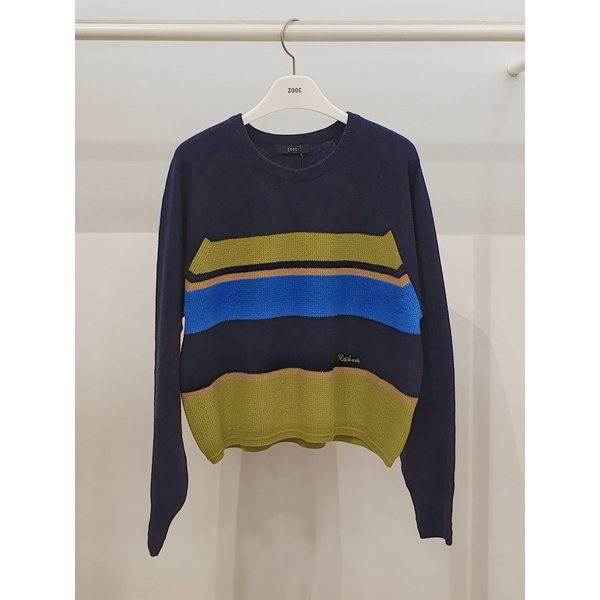 [파주점] 쥬크 주크 단가라 배색 숏 니트​​ V261KSK905