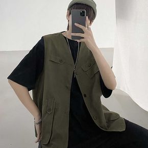 대학생 힙합 새내기룩 아메카지 남자영캐주얼룩 조끼 스타일 20대 남자옷 스트릿남자패션 봄캠퍼스
