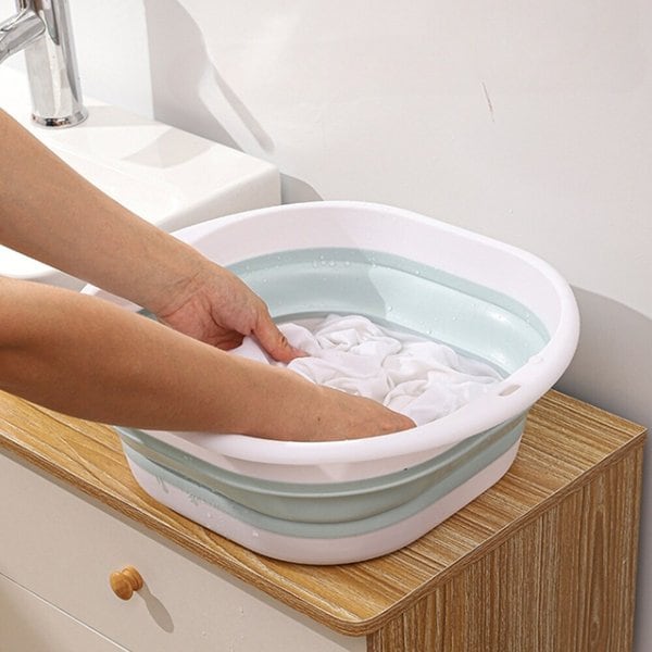 [토마]접이식 다용도대야/바가지 소중대3종세트/설거지대야 욕실대야 세수 그레이 (CN79)