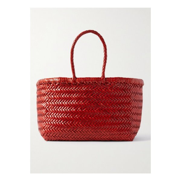 밤부 트리플 점프 스몰 우븐 가죽 토트 레드 46376663162858112