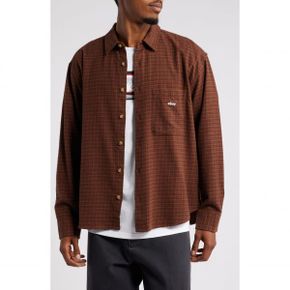 5053853 Obey Bigwig Tattersall Cotton Button-Up Shirt