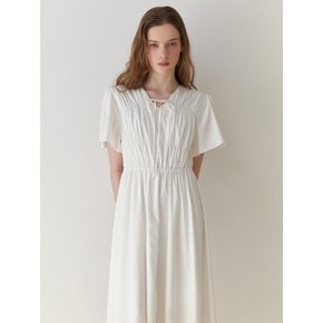 Due shirring dress (white)