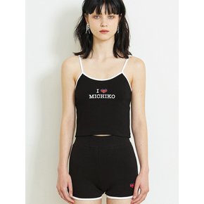 HEART UNION JACK SLEEVELESS TOP BLACK