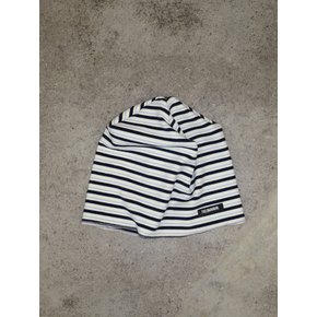 STRIPE FLEECE BEANIE CREAM