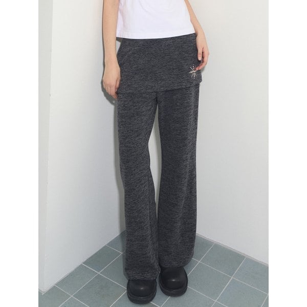 스터드 레이어드 팬츠 챠콜AD674