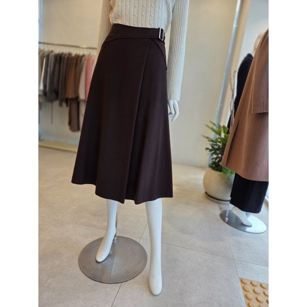 [여주점] [더 아이잗] 여성 A라인 벨트 장식 스커트 (IPBA0SK211)