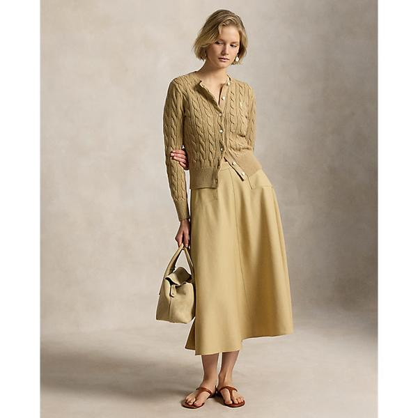 여성 패널 헴프 블렌드 에이라인 스커트(WMPOSKTNDC20152260)