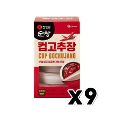 청정원 순창 컵고추장 6입 간편소스 300g x 9개