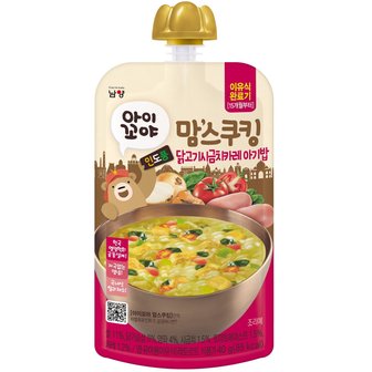  아이꼬야 맘스쿠킹 닭고기 시금치 카레 140g(인도풍)