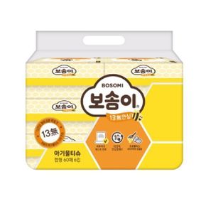 깨끗한나라)보솜이 안심물티슈13無(60매6개입)