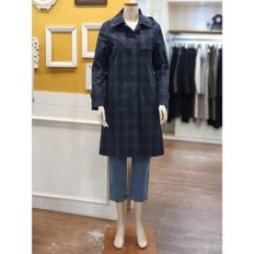 BCBG 세이브존01 클래식 체크 후드 탈부착 트랜치코트 B4A2N722